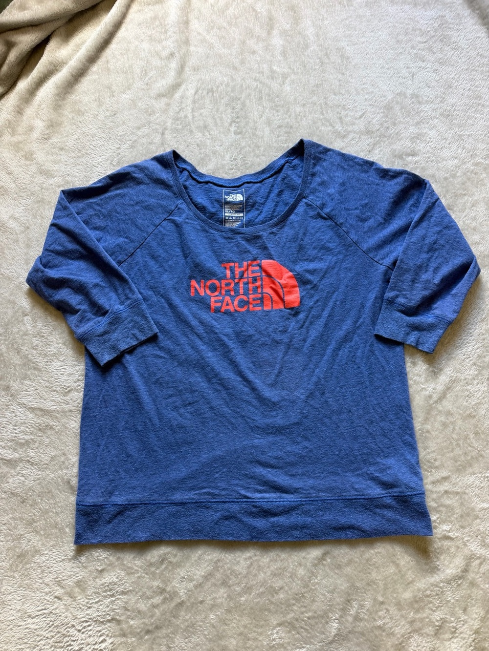 The North Face Navy Blue Tee with Red Logo